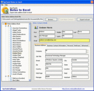 Convert Notes to Excel screenshot